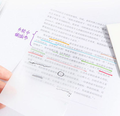 付箋 クリアふせん 3冊セット メモ帳 フィルム付箋 半透明 商品画像4