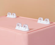 ミニキャスター 4個セット 2輪式 DIY 粘着式 貼るだけ パーツ 収納ケース 家具 収納ボックス アレンジ キャスター金具 車輪 アイデア 後付け 便利グッズ 部品 クリアカラー 小さい コンパクト シンプル 白 黒