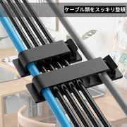 ケーブルホルダー 2個セット ケーブルクリップ ケーブルオーガナイザー 5 8本固定 コード 配線整理 絡み防止 まとめる 粘着 両面テープ付き