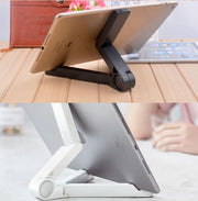 タブレットスタンド iPad用スタンド スマホスタンド タブレットホルダー ブックスタンド 卓上スタンド 折りたたみ式 コンパクト 角度調節可 持ち運び 滑り止め付き 携帯 持ち歩き 単色 無地 シンプル スタイリッシュ 便利グッズ 黒 白 赤 黄 緑 青 紫 ピンク