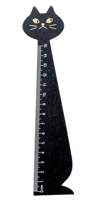 定規 ものさし 直線 15cm 猫型 文房具 筆記用具 木製 文具 キッズ ジュニア ネコグッズ 動物 アニマル ユニーク 可愛い ステーショナリー 新学期 学生