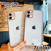 スマホケース スマホカバー クリア 透明 ゴールドリム 金縁 iPhone 6 6plus 7 8 7plus 8plus XSMAX XR X 11 11Pro 11ProMax 12 12Pro 12ProMax 12mini 13 13Pro 13ProMax 13mini ソフトシェル エレガント 縁取り おしゃれ 上品 アイフォン 携帯ケース 保護ケース 背面保護 傷防止 かわいい アイホン メンズ レディース