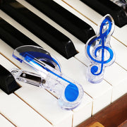 クリップ ペーパークリップ 文房具 書類クリップ 楽譜クリップ メモクリップ クリア 透明 音符 ト音記号 八分音符 文具 事務用品 かわいい おしゃれ キュート シンプル プレゼント 贈り物 ピアノ教室 音楽教室 黒 黄 青 緑 赤