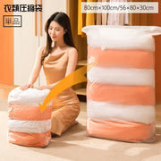 衣類圧縮袋 単品 衣類収納 圧縮袋 衣類用 洋服用 巻くだけ 押すだけ 日用品 旅行用品 トラベル用品 収納用品 トラベルポーチ チャック袋 ジッパー袋 吸引器不要 コンパクト 携帯 省スペース 保管 出張 旅行 かさばらない 持ち運び 持ち歩き クリア 中が見える シンプル 透明