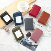 カードケース カード入れ じゃばら式 RFID 磁気防止 スキミング防止 コンパクト ミニ財布 カード収納 レディース メンズ ミニ財布 フェイクレザー レザー調 ファスナー シンプル お洒落 ウォレット カードホルダー お札入れ 小銭入れ プレゼント ギフト 贈り物