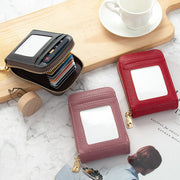 カードケース カード入れ じゃばら式 RFID 磁気防止 スキミング防止 コンパクト ミニ財布 カード収納 レディース メンズ ミニ財布 フェイクレザー レザー調 ファスナー シンプル お洒落 ウォレット カードホルダー お札入れ 小銭入れ プレゼント ギフト 贈り物