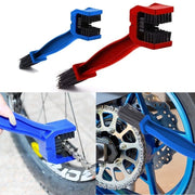 チェーンブラシ 自転車用 三面ブラシ コの字型 メンテナンス用品 洗車 掃除用具 汚れ落とし サビ落とし ロングブラシ 使いやすい ギアの清掃 磨く バイク サイクリング 3面ブラシ