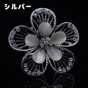スカーフリング スカーフ留め レディース アクセサリー ジュエリー 花 フラワー ラインストーン きらきら きれい レトロ ビンテージ おしゃれ かわいい 大人女子 女性用 婦人用 プレゼント ギフト 贈り物 誕生日 記念日 特別な日