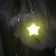 反射キーホルダー リフレクター キーリング チャーム 光る 夜間 星 スター 交通安全 安全グッズ 通学 通勤 塾 習い事 散歩 子供 大人