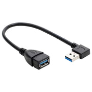 USB3.0延長ケーブル 延長コード 変換コネクタ オス メス L字型 上向き 下向き 左向き 右向き 角度 直角 コンパクト シンプル 持ち運び パソコン PC データ転送 ビジネス