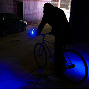自転車ライト ハンドルライト LED 夜間走行 方向指示器 雨 雨天 警告 交通安全 簡単取り付け レッド 赤色灯 ブルー ロードバイク 防水 サイクルライト 電池式 明るい 角度調節可能