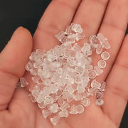 ピアスキャッチ 100個セット アクセサリー 留め具 ピアス用金具 ハンドメイド 手作り 交換 替え クリアカラー ソフト やわらかい