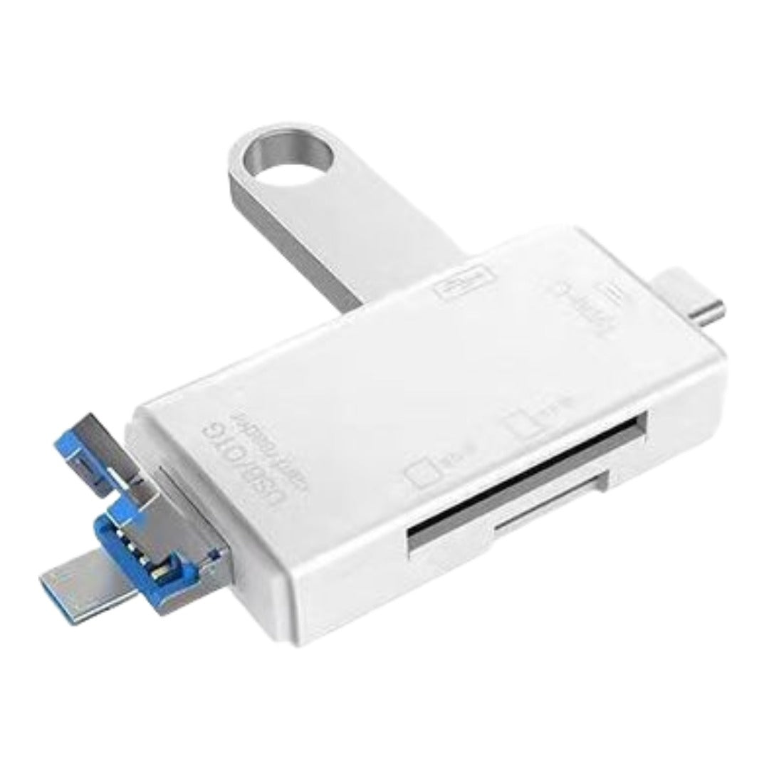 外付けメモリーカードリーダー SD 6in1 TF MicroSD USB Type-C データ転送 接続 Android OTG機能 接続 便利 持ち運び