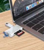 外付けメモリーカードリーダー SD 6in1 TF MicroSD USB Type-C データ転送 接続 Android OTG機能 接続 便利 持ち運び
