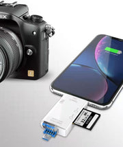 外付けメモリーカードリーダー SD 6in1 TF MicroSD USB Type-C データ転送 接続 Android OTG機能 接続 便利 持ち運び