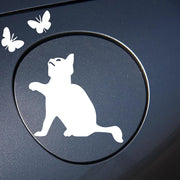 ウォールステッカー カーステッカー 壁ステッカー インテリア雑貨 猫 ねこ 蝶 蝶々 黒 白 かわいい はがせる 模様替え スイッチ 飾り