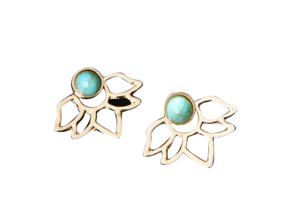ピアス スタッドピアス 両耳用 レディース 女性 アクセサリー ファッション小物 蓮 ロータス おしゃれ 可愛い ギフト プレゼント