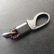 キーホルダー キーリング カラビナフック Dカン Dリング レザー調 編み込み おしゃれ スマートキー 鍵 車 バイク 自転車 紛失防止