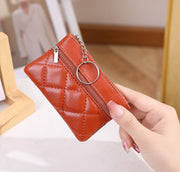 コインケース 小銭入れ ミニ財布 ウォレット レディース 女性 婦人用 コンパクト ファスナー ミニサイズ メイクポーチ おしゃれ かわいい レザー調 フェイクレザー シンプル カラバリ豊富 キルティング