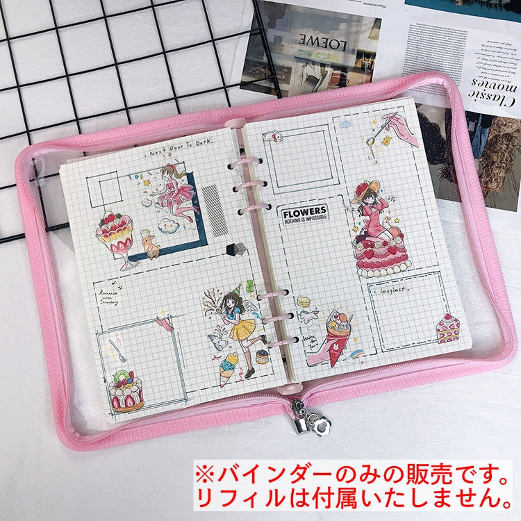 バインダー クリアラメ A5 6穴 ファスナー付き ファイル 商品画像3