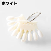 カラーチャート ネイルチャート 扇形 60色 10枚セット リング付き オーバル きれい 色見本 クリア ナチュラル ポリッシュ ジェル ネイル用品 まとまる