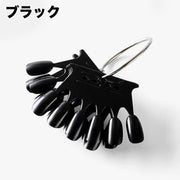 カラーチャート ネイルチャート 扇形 60色 10枚セット リング付き オーバル きれい 色見本 クリア ナチュラル ポリッシュ ジェル ネイル用品 まとまる