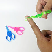 子供用 ハサミ 安全はさみ プラスチック 子ども キッズ 右手用 ミニ 小さめ 携帯 文房具 工作 紙切り 学校 児童 かわいい 刃先が丸い こども