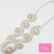 ヘアバンド カチューシャ 飾り レディース ファッション小物 ゴム リボン ビーズ 雑貨 可愛い オシャレ キラキラ 結婚式