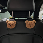 車用シートフック 荷物ホルダー ヘッドレスト 引っ掛ける 背もたれフック くま クマ 車載 バッグフック 荷物掛け ハンガー カー用品 カーアクセサリー 簡単取付け 後部座席用 車内整頓 収納用品 可愛い