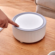 ごみ箱 ダストボックス 卓上 丸型 角型 サークル スクエア 蓋つき ワンプッシュ おしゃれ オフィス キッチン 寝室 ブルー オレンジ