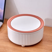 ごみ箱 ダストボックス 卓上 丸型 角型 サークル スクエア 蓋つき ワンプッシュ おしゃれ オフィス キッチン 寝室 ブルー オレンジ