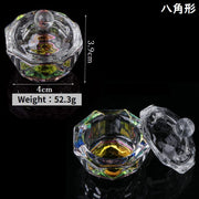 ガラス製ダッペンディッシュ ガラス容器 蓋 フタ付き ネイルアート ジェルネイル用筆洗浄カップ 筆洗い 水入れ リキッド 液体 アクリルネイル