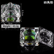 ガラス製ダッペンディッシュ ガラス容器 蓋 フタ付き ネイルアート ジェルネイル用筆洗浄カップ 筆洗い 水入れ リキッド 液体 アクリルネイル