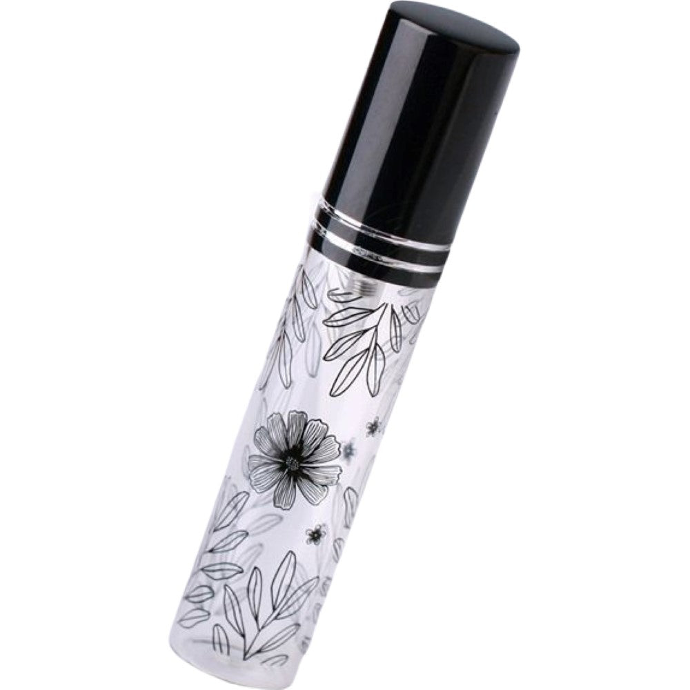 アトマイザー 詰替容器 スプレー 10ml 透明 香水 ボトル ボタニカル リーフ フラワー 花 はっぱ 植物 葉 持ち運び おしゃれ かわいい 少量 小型 プリント 柄入り