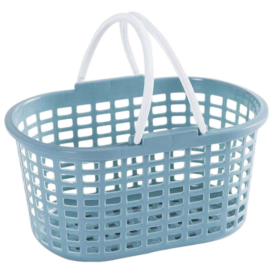 お風呂バスケット かご カゴ 収納用品 収納ボックス 小物入れ 持ち手付き 水切り穴付き 持ち運び 便利 おしゃれ かわいい シンプル 通気性 スクエア 脱衣所 バスルーム 浴室 キッチン リビング 整理 ジム 温泉