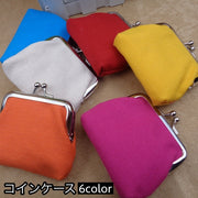 コインケース 小銭入れ がま口 がま口財布 キャンバス地 レディース 女性 ミニ財布 ミニウォレット コンパクト お洒落 無地 シンプル カジュアル