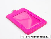 パスケース 定期入れ  ICカード 社員証 通行証 IDケース カードホルダー ネームタグ タテ型 縦型 Dカン付き カード入れ PU レザー調 シンプル 単色 無地 お洒落 かわいい 通勤 通学 学生 ビジネス オフィス 病院 習い事