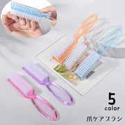 爪ケアブラシ ケアブラシ ネイルブラシ ダストブラシ 爪ブラシ ネイル用品 爪ケア 半透明 クリア ネイルアート マニキュア ダスト除去 手洗い 手先 汚れ落とし ブラッシング 掃除 シンプル かわいい コンパクト ピンク 紫 青 橙