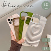 iPhoneケース iPhoneカバー スマホケース スマホカバー 3D ハート ウェーブ 波 凸凹 凹凸 でこぼこ かわいい 落下 保護 傷防止 背面 アイフォン Apple アップル