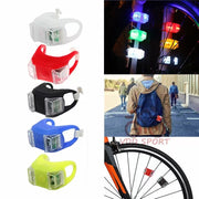 自転車ライト テールライト LEDライト シリコン 尾灯 リアライト 電池式 3モード切替え サイクルライト 取付け簡単 工具不要 小型 コンパクト 夜間走行 事故対策 自転車アクセサリー 自転車用品 防災グッズ 散歩 夜釣り 登山 持ち歩き便利