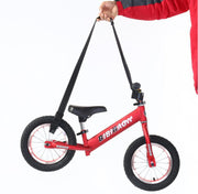 キャリーベルト 子供用自転車 持ち運びストラップ キッズバイク キックバイク ショルダーストラップ 滑り止め 肩当パッド付 ストライダー キャリーストラップ