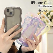 iPhoneケース スマホケース iPhoneカバー スマホカバー スマートフォンケース 背面保護 傷防止 汚れ防止 クリア 波型 ウェーブ シンプル 可愛い