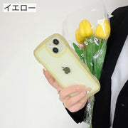 iPhoneケース スマホケース iPhoneカバー スマホカバー スマートフォンケース 背面保護 傷防止 汚れ防止 クリア 波型 ウェーブ シンプル 可愛い