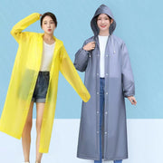 レインコート 雨具 カッパ 雨がっぱ 雨合羽 レインウェア レディース メンズ 男女兼用 ロング 膝丈 半透明 EVA素材 フード付き スナップボタン 自転車通学 バイク通勤 おしゃれ シンプル 雨の日 婦人用 紳士用 ユニセックス