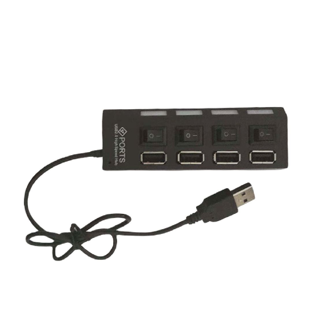 USBハブ USB2.0 4ポート スイッチ付き HUB バスパワー 高速データ転送 480Mbps ドッキング 40cmケーブル LED USB拡張 増設 便利 パソコン 使いやすい