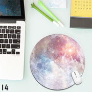 マウスパッド 滑り止め 事務用品 オフィス用品 薄型 円型 丸形 ラウンド 宇宙 太陽系 惑星 プラネット 地球 月 火星 木星
