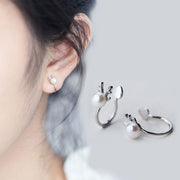 イヤーカフ イヤークリップ レディース ファッション小物 アクセサリー イミテーションパール 上品 かわいい シンプル 大人女子 通勤 華奢 ピアスみたい プレゼント ギフト