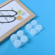 シリコン型 モールド 手芸用品 DIY用品 肉球 4つ レジンアクセサリー UVレジン パーツ かわいい 小さめ
