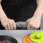 シリコンマット キッチン用品 円形 グレー ブルー レッド 伸縮性 滑り止め 水洗可能 ハニカム構造