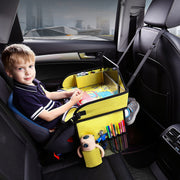 チャイルドシートテーブル トレイ ベビー キッズ 子供用テーブル 車用品 汚れ防止 防水 折りたたみ 収納ポケット 滑り止め 可愛い ドライブ 絵描き 読書 車内 食事 車載 カー用品 恐竜 ライオン ユニコーン